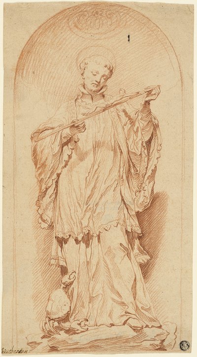 São Francisco segurando um crucifixo de Edmé Bouchardon