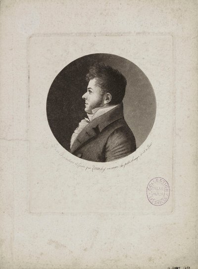 Retrato de Marie-Henri Beyle, dit Stendhal 1783-1842. de Edme Quenedey