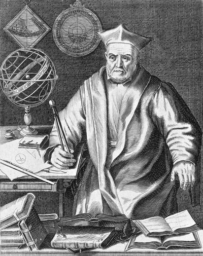 Christopher Clavius (1537-1612) astrónomo e matemático bávaro , gravador de Edme de Boulonois