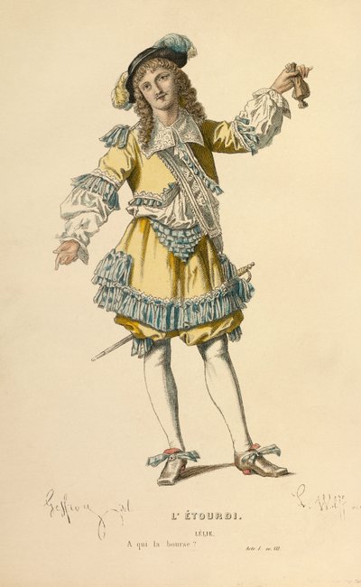 Fato para o papel de Lelie, c.1868 (gravura) de Edmond Aime Florentin Geffroy