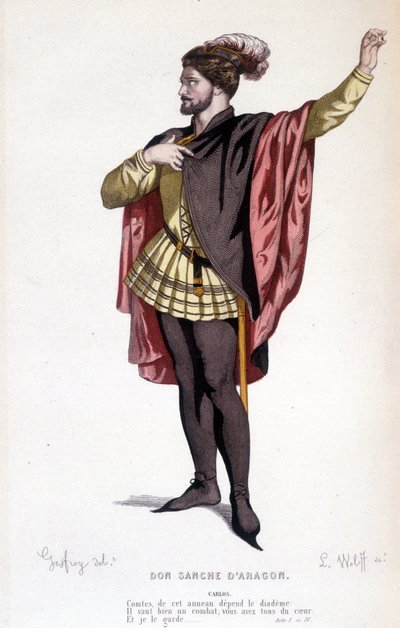 O personagem de Carlos na comédia Don Sanche d