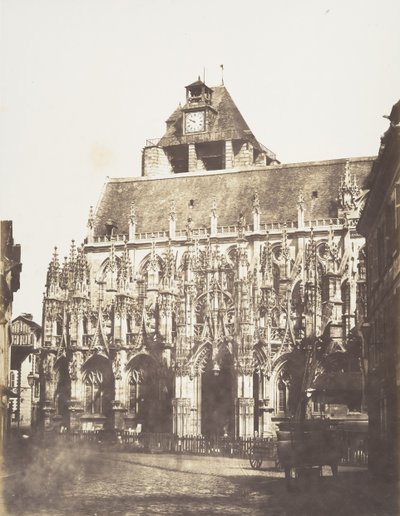 Catedral de Louviers, vista geral, 1852-54. de Edmond Bacot