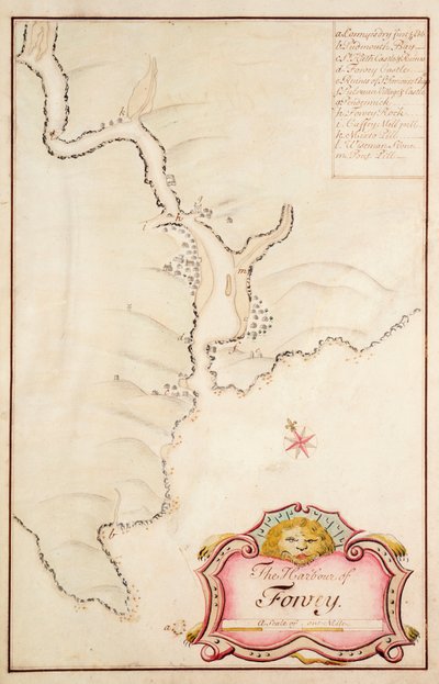 O porto de Fowey, Cornualha de Edmond Dummer