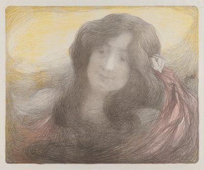Garota com cabelo comprido, c. 1898 de Edmond François Aman Jean