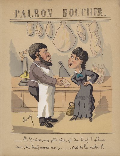 Num talho (cor litho) de Edmond Lavrate