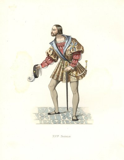 Courtier para Francis I (1494-1547) de Edmond Lechevallier Chevignard