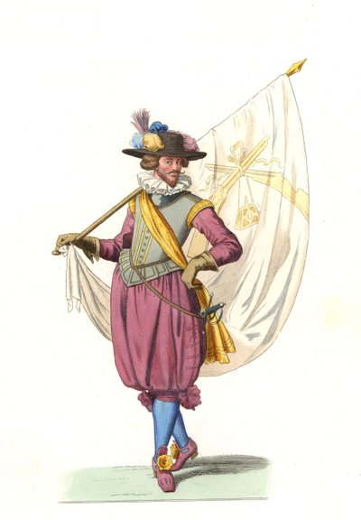 Porta estandarte de uma empresa de arquebusiastas de Edmond Lechevallier Chevignard