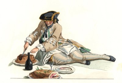 Cavalheiro francês de fato de caça de Edmond Lechevallier Chevignard
