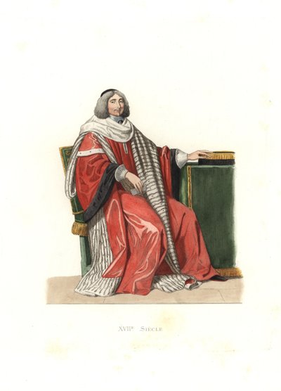 Jean-Antoine de Mesmes, Seigneur de Irval, Conde de Avaux, de uma pintura de Philippe de Champaigne de Edmond Lechevallier Chevignard