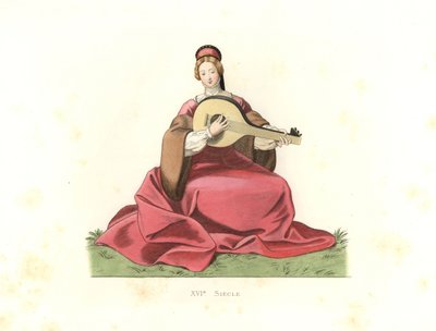 Mulher nobre, Inglaterra de Edmond Lechevallier Chevignard