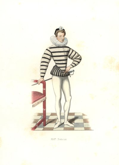 Retrato de Saint-Megrin, França de Edmond Lechevallier Chevignard