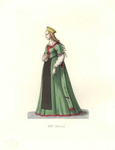 Jovem mulher de Danzig de Edmond Lechevallier Chevignard
