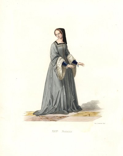 Senhora de honra na corte de Francisco I de Edmond Lechevallier Chevignard