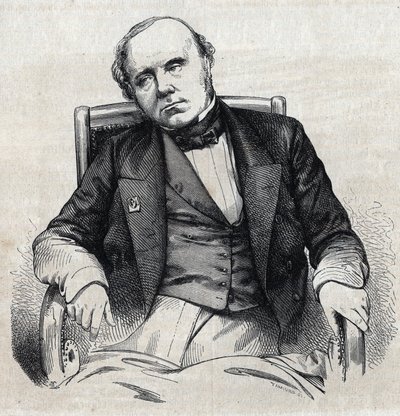 Retrato de Augustin Thierry (1795-1856), historiador francês. Gravura de Chevignard em "Le Magasin Picturesque" (Le Magasin Picturesque) de Edmond Lechevallier Chevignard