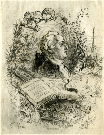 Retrato de Elie Catherine Freron (1718 -1776) de Edmond Morin