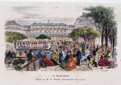O Palácio Real - desenho de Morin, por volta de 1830 de Edmond Morin