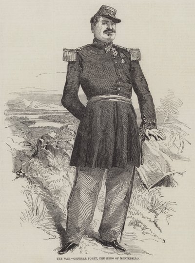 A guerra, general Forey, o herói de Montebello de Edmond Morin