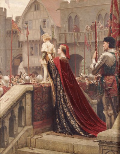 Um pequeno príncipe provavelmente a tempo de abençoar um trono real, 1904 de Edmund Blair Leighton