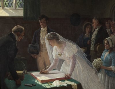 Assinatura do Registro (óleo sobre tela) de Edmund Blair Leighton