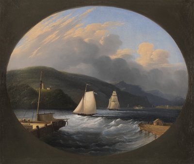 Desembarque da Cornualha, Rio Hudson, 1851 de Edmund C. Coates