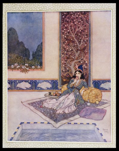 Uma princesa a comer fruta de Edmund Dulac