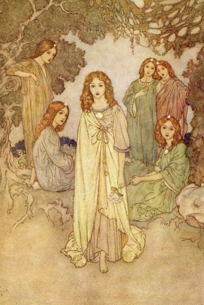 As Ninfas, do "Jardim do Paraíso de Edmund Dulac