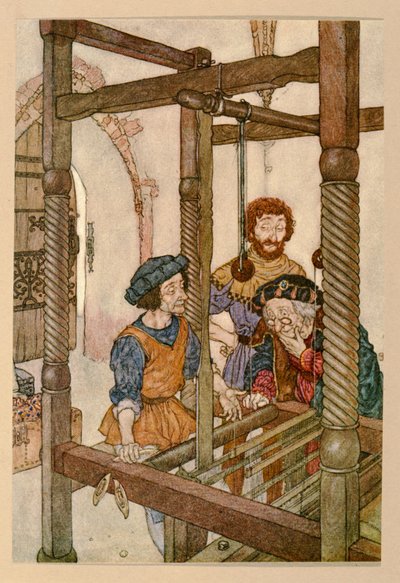 Os Tecelões, de "A Roupa Nova do Imperador de Edmund Dulac