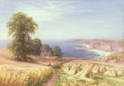 Tempo de colheita pelo mar, 1881 de Edmund George Warren