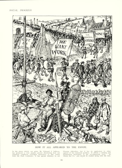 Como a Inglaterra pode aparecer a um enviado de África (cor litho) de Edmund Henry Garrett