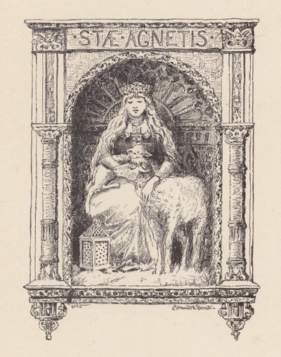 Ilustração para "The Eve of St Agnes" de John Keats (litografia) de Edmund Henry Garrett