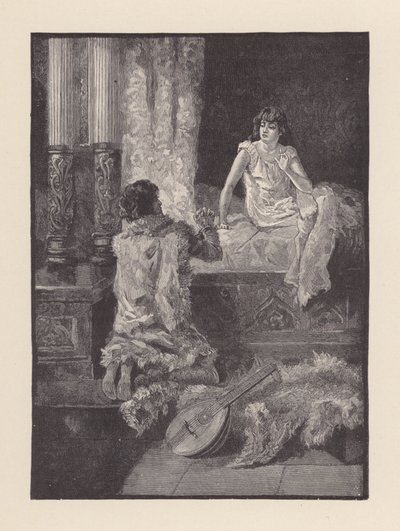 Ilustração para "The Eve of St Agnes" de John Keats (litografia) de Edmund Henry Garrett