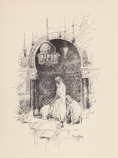 Ilustração para "The Eve of St Agnes" de John Keats (litografia) de Edmund Henry Garrett