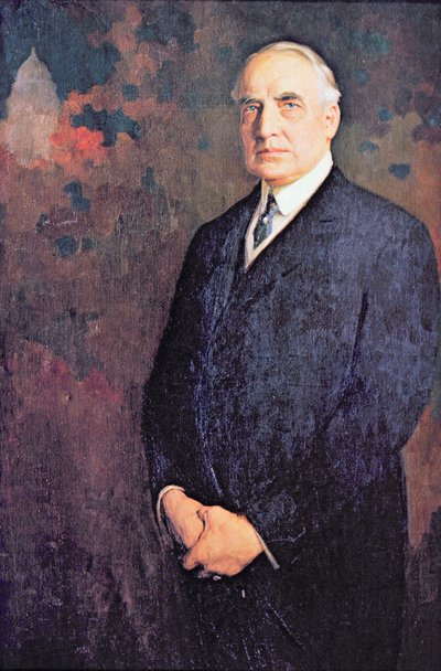 Warren G. Harding (1865-1923) (cor litho) de Edmund Hodgson Smart