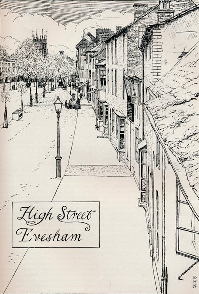Rua principal Evesham, século XIX de Edmund Hort New