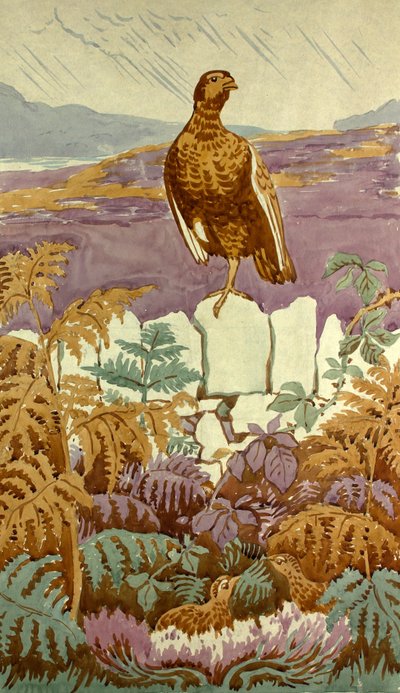 Vigilância sobre o Mouro, c.1930 (guache sobre papel) de Edmund Hunter
