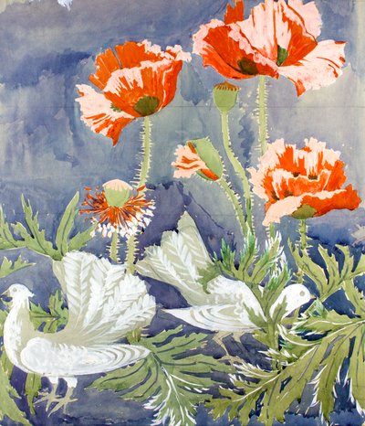 Paz c1920 (guache no papel) de Edmund Hunter