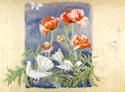 Paz c1920 (guache no papel) de Edmund Hunter