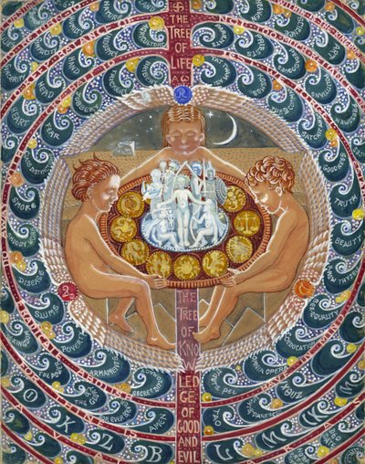 Três Reis: A árvore da vida, sem data (guache sobre papel) de Edmund Hunter