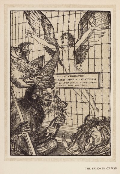 A grinalda do Kaiser: O prisioneiro de guerra (litografia) de Edmund Joseph (after) Sullivan