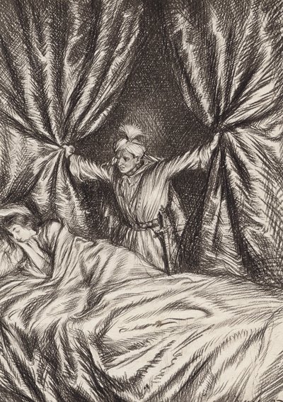 William Shakespeare: A Tragédia de Otelo, o Mouro de Veneza, Ato V, Cena 2 (litografia) de Edmund Joseph (after) Sullivan