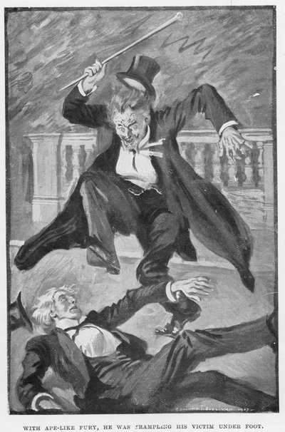 Ilustração para o Dr. Jekyll e o Sr. Hyde por RL Stevenson de Edmund Joseph Sullivan