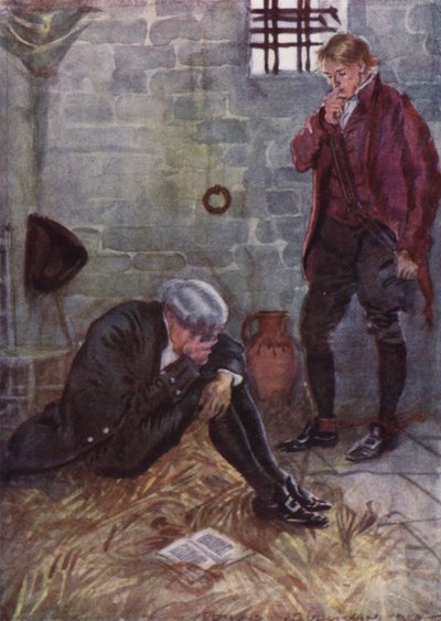 Ilustração para The Vicar of Wakefield de Oliver Goldsmith (cor litho) de Edmund Joseph Sullivan