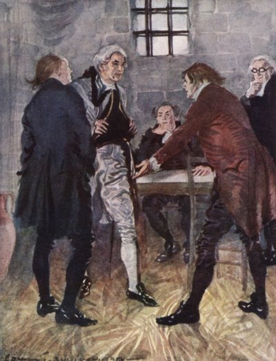 Ilustração para The Vicar of Wakefield de Oliver Goldsmith (cor litho) de Edmund Joseph Sullivan