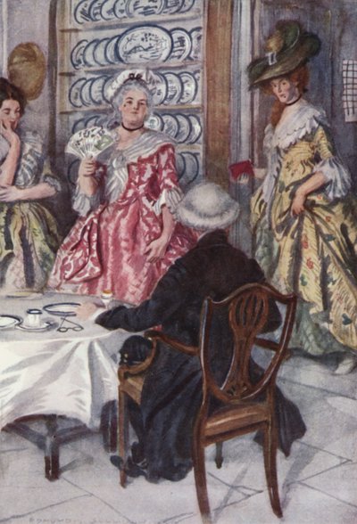 Ilustração para The Vicar of Wakefield de Oliver Goldsmith (cor litho) de Edmund Joseph Sullivan
