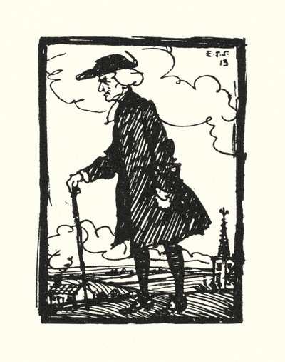 Ilustração para The Vicar of Wakefield de Oliver Goldsmith (cor litho) de Edmund Joseph Sullivan
