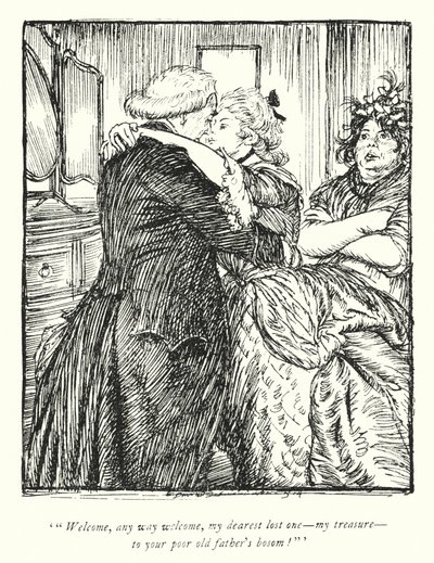 Ilustração para The Vicar of Wakefield de Oliver Goldsmith (litho) de Edmund Joseph Sullivan