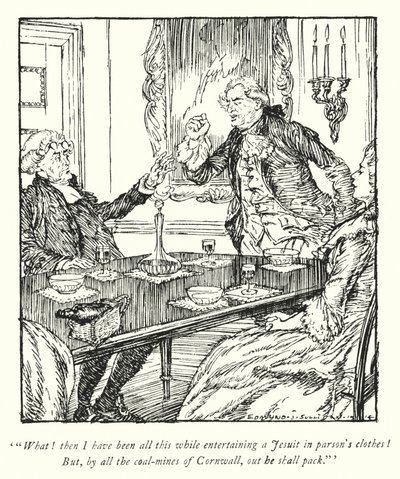 Ilustração para The Vicar of Wakefield de Oliver Goldsmith (litho) de Edmund Joseph Sullivan