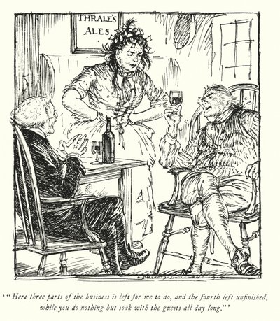 Ilustração para The Vicar of Wakefield de Oliver Goldsmith (litho) de Edmund Joseph Sullivan