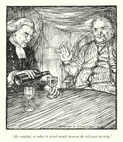 Ilustração para The Vicar of Wakefield de Oliver Goldsmith (litho) de Edmund Joseph Sullivan