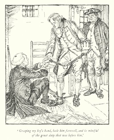 Ilustração para The Vicar of Wakefield de Oliver Goldsmith (litho) de Edmund Joseph Sullivan